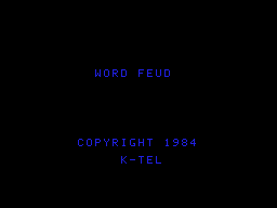 Word Feud title screen for Colecovision